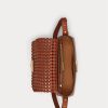 Bolsos de hombro pequeños Maddy de cuero tejido Ralph Lauren para mujer de Lauren Tan Bolsos de hombro pequeños Maddy de cuero tejido Ralph Lauren para mujer de Lauren Tan