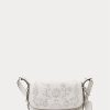 Bolsos de hombro pequeños Maddy de piel con ojales de Ralph Lauren para mujer, color blanco Bolsos de hombro pequeños Maddy de piel con ojales de Ralph Lauren para mujer, color blanco