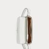 Bolsos de hombro pequeños Maddy de piel con ojales de Ralph Lauren para mujer, color blanco Bolsos de hombro pequeños Maddy de piel con ojales de Ralph Lauren para mujer, color blanco