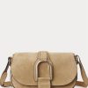 Bolsos de hombro Welington de ante de becerro color caqui para mujer de Ralph Lauren Bolsos de hombro Welington de ante de becerro color caqui para mujer de Ralph Lauren