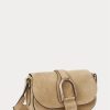 Bolsos de hombro Welington de ante de becerro color caqui para mujer de Ralph Lauren Bolsos de hombro Welington de ante de becerro color caqui para mujer de Ralph Lauren