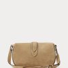 Bolsos de hombro Welington de ante de becerro color caqui para mujer de Ralph Lauren Bolsos de hombro Welington de ante de becerro color caqui para mujer de Ralph Lauren