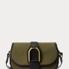 Bolsos de hombro Welington de lona y piel de becerro Ralph Lauren para mujer en color oliva Bolsos de hombro Welington de lona y piel de becerro Ralph Lauren para mujer en color oliva