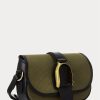Bolsos de hombro Welington de lona y piel de becerro Ralph Lauren para mujer en color oliva Bolsos de hombro Welington de lona y piel de becerro Ralph Lauren para mujer en color oliva