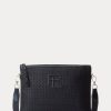 Bolsos de mensajero Ralph Lauren de piel de becerro tejida para hombre en azul marino Bolsos de mensajero Ralph Lauren de piel de becerro tejida para hombre en azul marino
