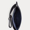 Bolsos de mensajero Ralph Lauren de piel de becerro tejida para hombre en azul marino Bolsos de mensajero Ralph Lauren de piel de becerro tejida para hombre en azul marino