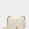 Bolsos Saddle de piel acolchada Ralph Lauren Polo ID para mujer en color marfil Bolsos Saddle de piel acolchada Ralph Lauren Polo ID para mujer en color marfil