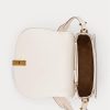 Bolsos Saddle de piel acolchada Ralph Lauren Polo ID para mujer en color marfil Bolsos Saddle de piel acolchada Ralph Lauren Polo ID para mujer en color marfil