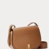 Bolsos Saddle de piel de becerro Ralph Lauren Polo ID para mujer en color tostado