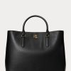 Bolsos satchel grandes Marcy de cuero Ralph Lauren para mujer en negro Bolsos satchel grandes Marcy de cuero Ralph Lauren para mujer en negro