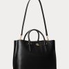 Bolsos satchel grandes Marcy de cuero Ralph Lauren para mujer en negro Bolsos satchel grandes Marcy de cuero Ralph Lauren para mujer en negro