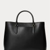 Bolsos satchel grandes Marcy de cuero Ralph Lauren para mujer en negro Bolsos satchel grandes Marcy de cuero Ralph Lauren para mujer en negro