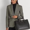 Bolsos satchel grandes Marcy de cuero Ralph Lauren para mujer en negro Bolsos satchel grandes Marcy de cuero Ralph Lauren para mujer en negro
