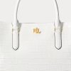 Bolsos satchel Marcy grandes de piel repujada Ralph Lauren para mujer en blanco Bolsos satchel Marcy grandes de piel repujada Ralph Lauren para mujer en blanco