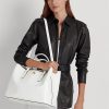 Bolsos satchel Marcy grandes de piel repujada Ralph Lauren para mujer en blanco Bolsos satchel Marcy grandes de piel repujada Ralph Lauren para mujer en blanco