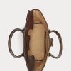 Bolsos satchel medianos Bellport de Ralph Lauren para mujer en cuero y paja natural Bolsos satchel medianos Bellport de Ralph Lauren para mujer en cuero y paja natural
