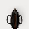 Bolsos satchel mini Sloane de cuero negro para mujer de Ralph Lauren Bolsos satchel mini Sloane de cuero negro para mujer de Ralph Lauren