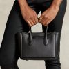 Bolsos satchel mini Sloane de cuero negro para mujer de Ralph Lauren Bolsos satchel mini Sloane de cuero negro para mujer de Ralph Lauren