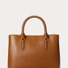 Bolsos satchel pequeños Marcy de cuero Ralph Lauren para mujer de Lauren Tan Bolsos satchel pequeños Marcy de cuero Ralph Lauren para mujer de Lauren Tan