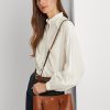 Bolsos satchel pequeños Marcy de cuero Ralph Lauren para mujer de Lauren Tan Bolsos satchel pequeños Marcy de cuero Ralph Lauren para mujer de Lauren Tan