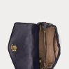Bolsos tipo satchel medianos Farrah de piel acolchada Ralph Lauren para mujer en azul marino refinado