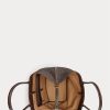 Bolsos tote Bellport grandes de paja con ribete de cuero de Ralph Lauren para mujer en color chocolate Bolsos tote Bellport grandes de paja con ribete de cuero de Ralph Lauren para mujer en color chocolate