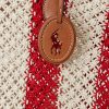 Bolsos tote Bellport grandes de tejido a rayas de Ralph Lauren para mujer en color rubí/natural Bolsos tote Bellport grandes de tejido a rayas de Ralph Lauren para mujer en color rubí/natural