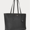 Bolsos tote grandes de piel Ralph Lauren Crosshatch Clare para mujer, color negro Bolsos tote grandes de piel Ralph Lauren Crosshatch Clare para mujer, color negro