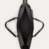 Bolsos tote grandes de piel Ralph Lauren Crosshatch Clare para mujer, color negro Bolsos tote grandes de piel Ralph Lauren Crosshatch Clare para mujer, color negro