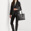 Bolsos tote grandes de piel Ralph Lauren Crosshatch Clare para mujer, color negro Bolsos tote grandes de piel Ralph Lauren Crosshatch Clare para mujer, color negro