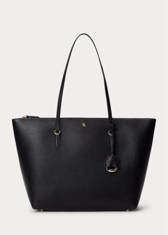 Bolsos tote Keaton de piel sintética de Ralph Lauren para mujer, color negro