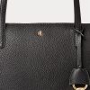 Bolsos tote Keaton de piel sintética de Ralph Lauren para mujer, color negro Bolsos tote Keaton de piel sintética de Ralph Lauren para mujer, color negro