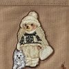 Bolsos tote medianos de lona Ralph Lauren Polo Bear para mujer Madison Tan