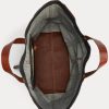 Bolsos tote negros de mezclilla con ribete de cuero de Ralph Lauren para hombre Bolsos tote negros de mezclilla con ribete de cuero de Ralph Lauren para hombre