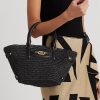 Bolsos tote pequeños Daphney de paja Ralph Lauren negros para mujer Bolsos tote pequeños Daphney de paja Ralph Lauren negros para mujer
