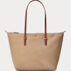 Bolsos tote pequeños de nailon Ralph Lauren para mujer Clay Bolsos tote pequeños de nailon Ralph Lauren para mujer Clay