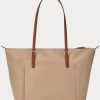 Bolsos tote pequeños de nailon Ralph Lauren para mujer Clay Bolsos tote pequeños de nailon Ralph Lauren para mujer Clay