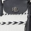 Bolsos tote Perri grandes de piel tejida con motivos geométricos de Ralph Lauren para mujer, en blanco y negro