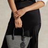 Bolsos tote Ralph Lauren Bellport mini con diseño de pata de gallo en blanco y negro para mujer Bolsos tote Ralph Lauren Bellport mini con diseño de pata de gallo en blanco y negro para mujer