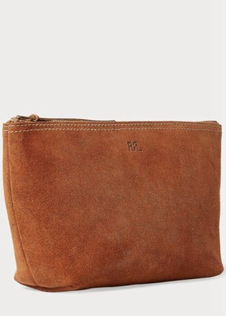 Bolsos tote Ralph Lauren de ante marrón para hombre