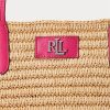 Bolsos tote Ralph Lauren para mujer, grandes, de paja y brie, en rosa natural/deportivo Bolsos tote Ralph Lauren para mujer, grandes, de paja y brie, en rosa natural/deportivo