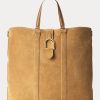 Bolsos tote Ralph Lauren Welington de ante de becerro para hombre en color caqui Bolsos tote Ralph Lauren Welington de ante de becerro para hombre en color caqui