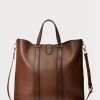 Bolsos tote Ralph Lauren Welington de piel de becerro bruñida marrón para hombre Bolsos tote Ralph Lauren Welington de piel de becerro bruñida marrón para hombre