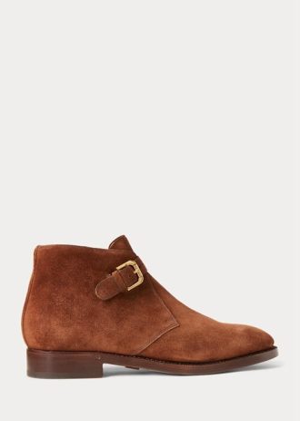 Botas Chelsea de ante marrón Ralph Lauren Frasco para hombre