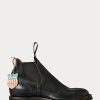 Botas Chelsea de piel bruñida a mano de Ralph Lauren para hombre, color negro Botas Chelsea de piel bruñida a mano de Ralph Lauren para hombre, color negro
