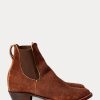 Botas Chelsea Plainview de ante marrón para mujer de Ralph Lauren Botas Chelsea Plainview de ante marrón para mujer de Ralph Lauren