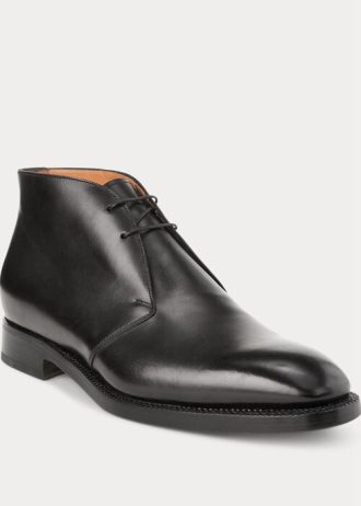 Botas Chelsea Ralph Lauren Frasco de piel de becerro negras para hombre