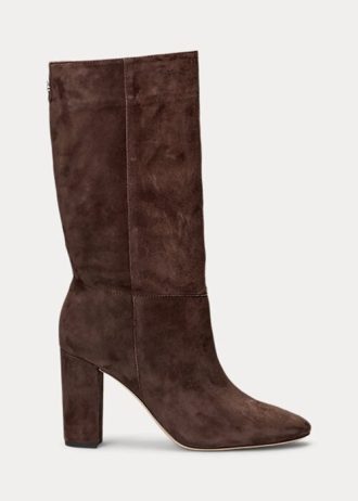 Botas de ante Artizan de Ralph Lauren para mujer en color chocolate