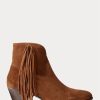 Botas de ante con flecos Lucille de Ralph Lauren para mujer en color marrón