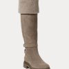 Botas de ante grises Ralph Lauren Cristine para mujer